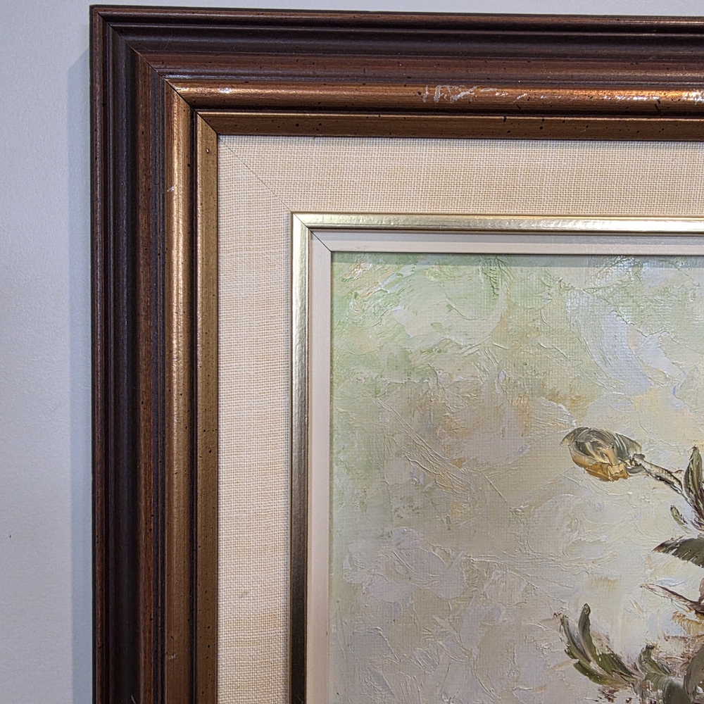 Original Mary Kendrick Oil Painting | Yellow Floral Still Life | Palette Knife - Picture 10 of 15